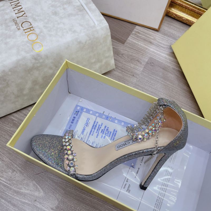 JH Sandal Quai Đá 9p Jimmy Gót Nhọn Mềm Êm Fullbox Bill Túi Cao Cấp