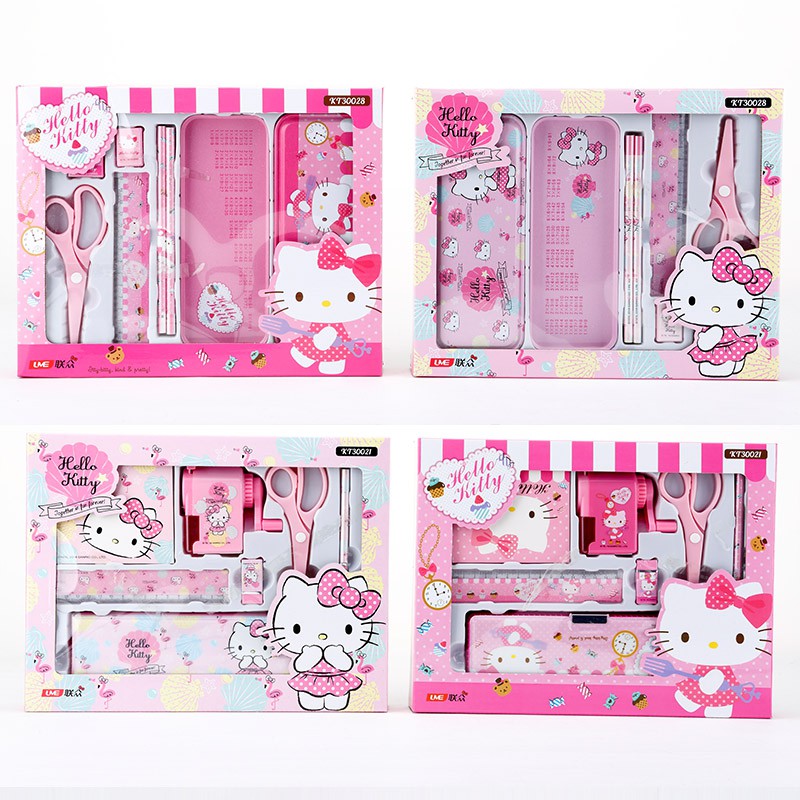 Bộ Dụng Cụ Học Tập Hình Hello Kitty Xinh Xắn Cho Bé