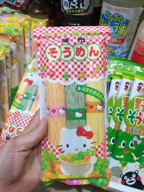 [Giá tốt] Mì somen rau củ Hello Kitty 300G (Nhật Bản) - Chính hãng