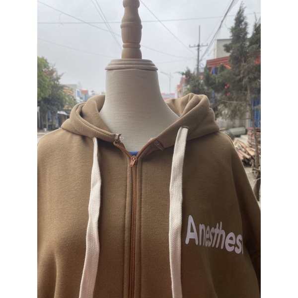 Áo khoác nỉ hoodie thêu chữ nâu tây taobao 2 lớp lót lông dày ấm (annstore_ảnh thật) | BigBuy360 - bigbuy360.vn