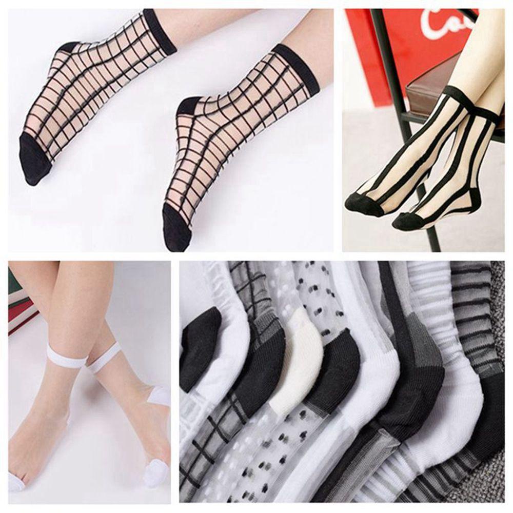 Vớ Lụa Phối Ren Hoa Thoáng Khí Thời Trang Mùa Hè