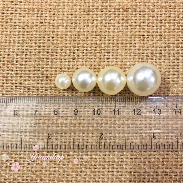 Gói 30 Hạt Châu Hột Ngọc Trai Giả Hàng Đẹp Size 8-12-14-16 Nguyên Liệu Làm Trang Sức Thủ Công Handmade
