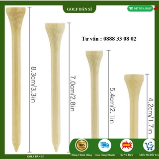 10 cái Tee chơi golf bằng tre - 4 kích thước