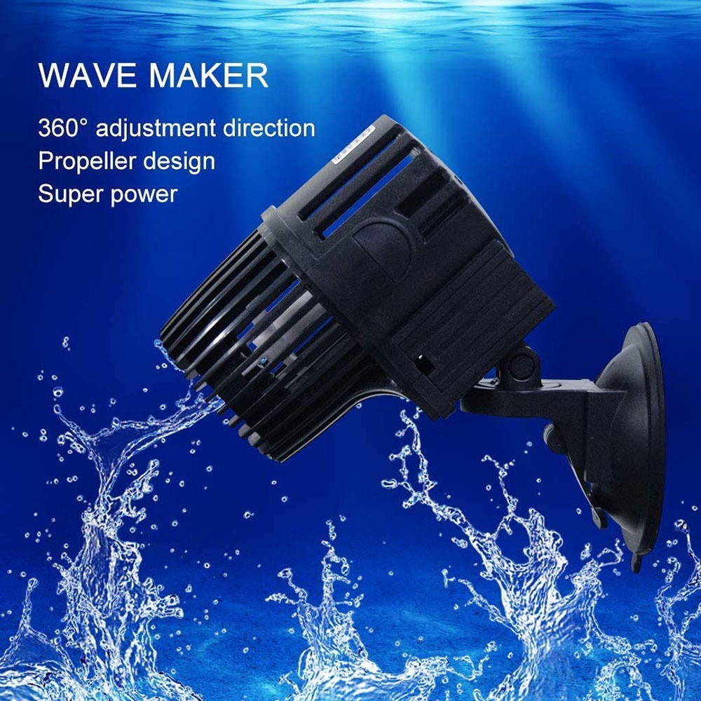 AQUARZOO Aquarium Wave Maker 360°Adjustable Circulation Pump,Fish Tank Wavemaker Powerhead Pump 3W,10W,15W Powerful Submersible Water Pump for Marine and Freshwater Aquariums