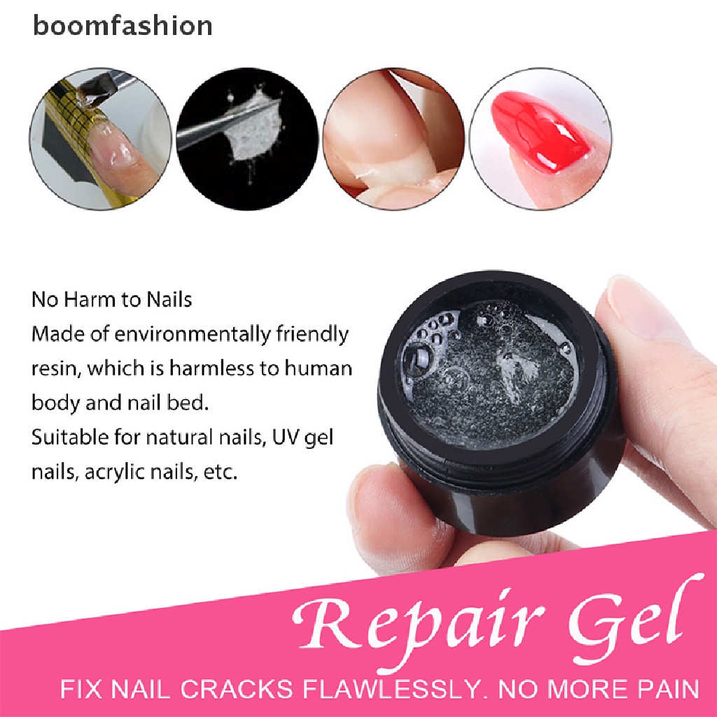 [boomfashion] 20ml Cracked Nail Repair Gel Polish Fiberglass Extension Building UV Nail Gels [new]