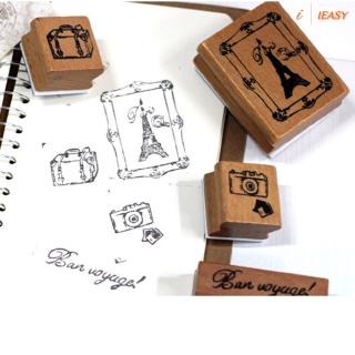 Con dấu gỗ phong cách retro