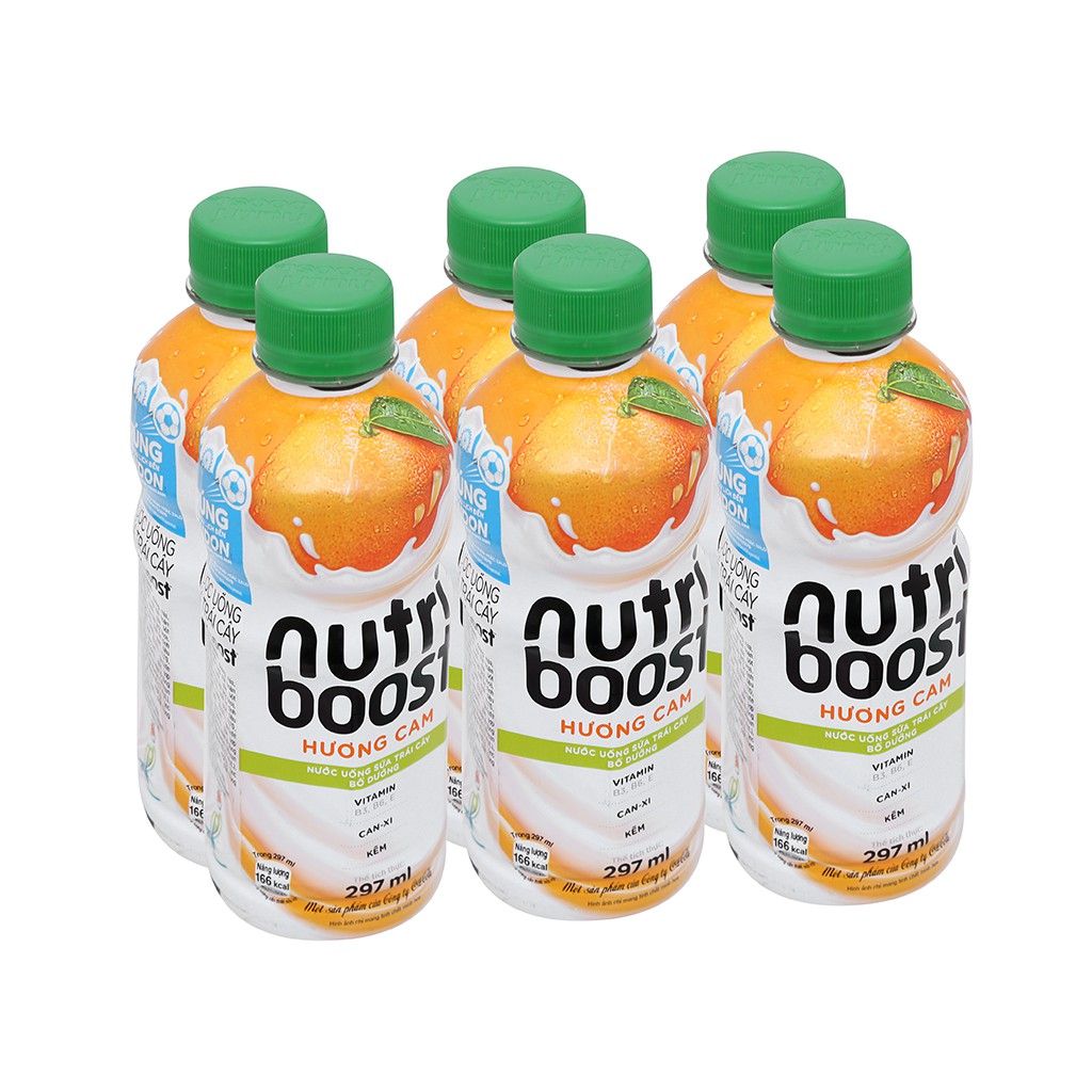 (HỎA TỐC) Sữa NutriBoost hương trái cây lốc 6 chai 297ml