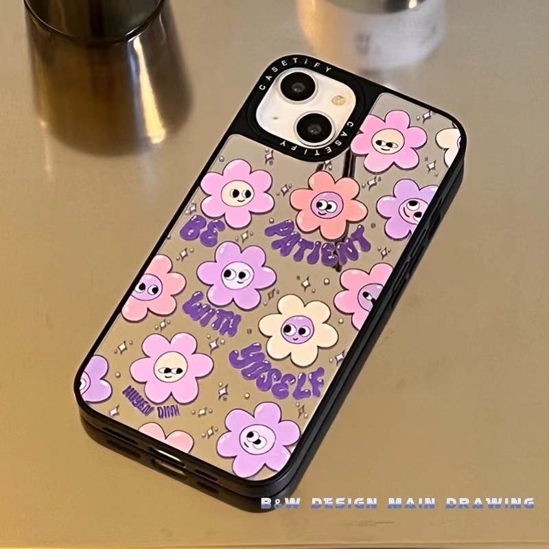 Ốp Điện Thoại Acrylic Chống Sốc Tráng Gương Hình Hoa Cho iPhone 13 12 11 Pro MAX IX XS MAX XR 6 7 8 Plus
