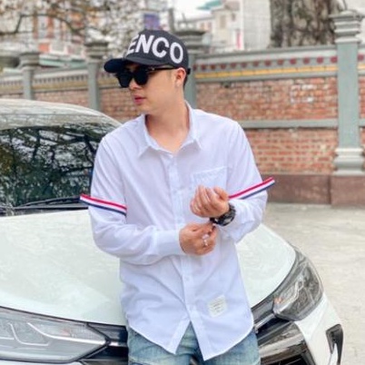 Áo sơ mi Thome phối tay áo trẻ trung, Áo sơ mi unisex nam nữ