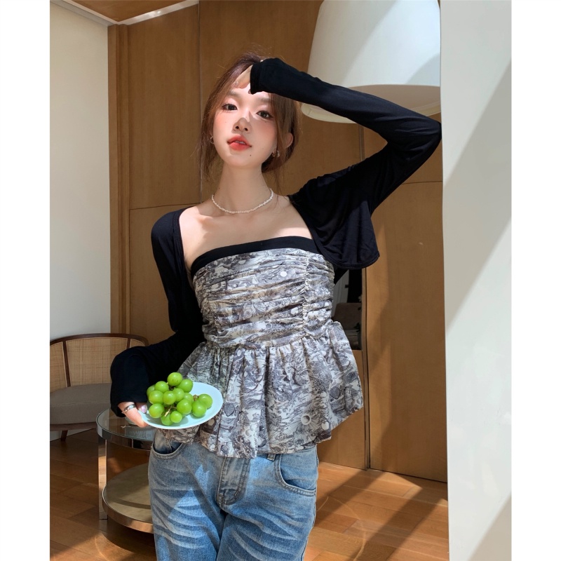 Set Áo Ống Kèm Áo Khoác Cardigan Thời Trang