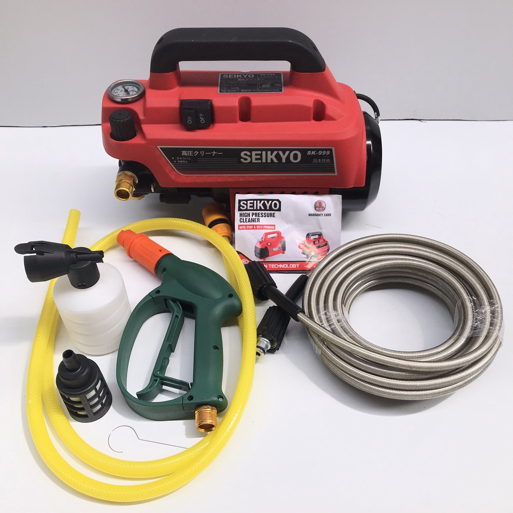 Máy Rửa Xe Chỉnh Áp Lực Seikyo-SK999 2500W Bảo Hành Công Ty Chính Hãng 6 Tháng Tặng Kèm Thanh Nối Dài