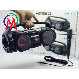 Loa Bluetooth Kimiso KM-S1 , Loa KARAOKE cầm tay KMS2 chất âm cực hay, kèm míc hát Karaoke
