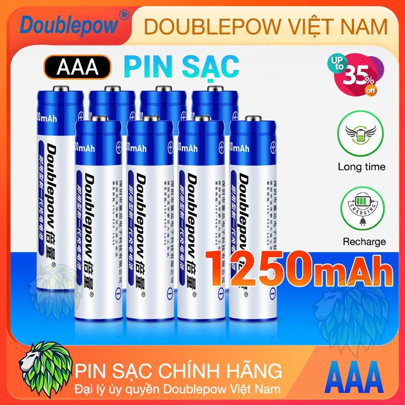 Pin sạc AAA bộ pin sạc AAA 1250mah 1100mah 900mah 300mah Doublepow - pin tiểu sạc aaa pin đũa chuyên dùng cho pin remote