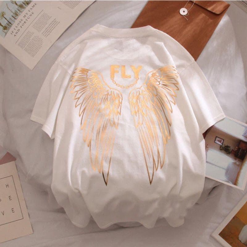 [SIêu phẩm 2022] Áo Thun Đôi Cánh FLY Ánh Gương Vàng - Zadola fashion