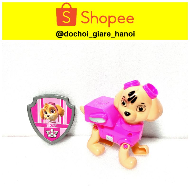 đồ chơi Chó Cứu Hộ Paw Patrol Kèm Huy Chương, Gặm Xương.