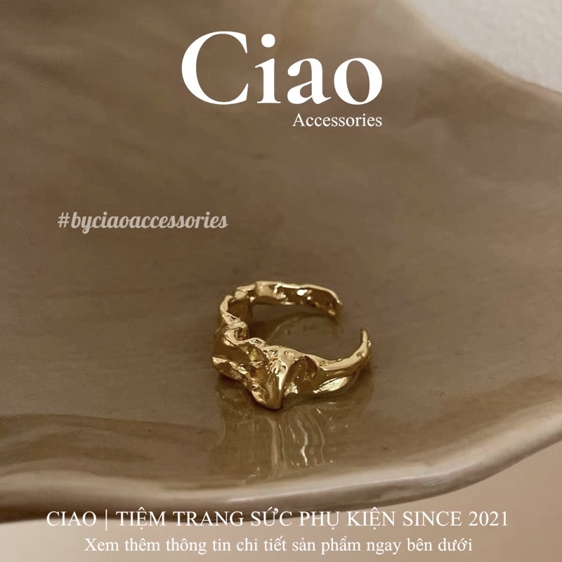 [HOẢ TỐC 1H] Nhẫn mạ bạc S925 thiết kế nhúng mới lạ phong cách trendy tinh tế Matthew Ciao