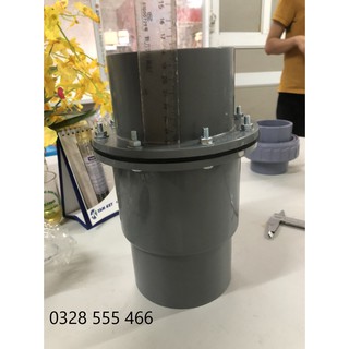 GIẾNG 2 ĐẦU GẮN ỐNG PVC PHI 140 ( VAN 1 CHIỀU LÁ LẬT, MẦU XÁM )