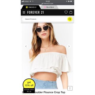 Áo croptop bẹt vai