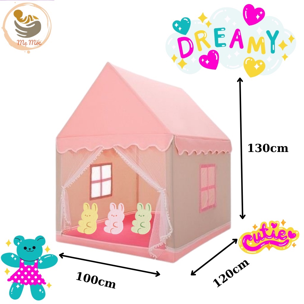 Lều Vải Cho Bé, Lều Công Chúa, Hoàng Tử Cho Bé, Có Rèm Che Phong Cách Hàn Quốc Siêu Xinh, Shop Mẹ Môc