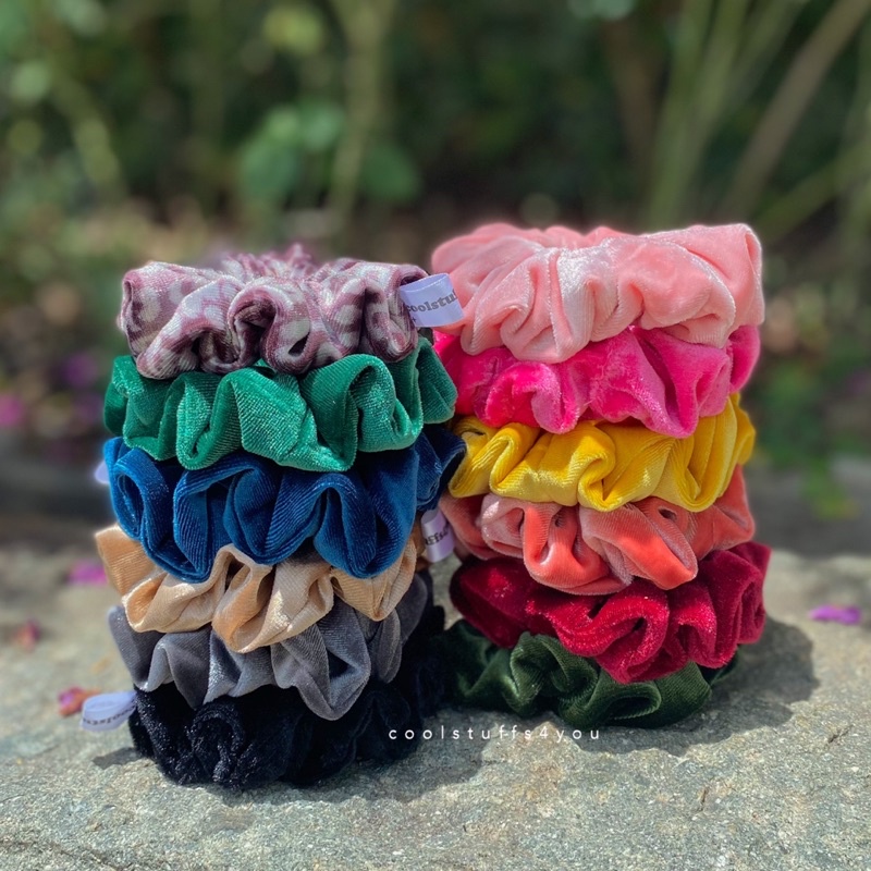 Bảng màu nhung✨Đồ buộc tóc velvet scrunchies nhung nhiều màu