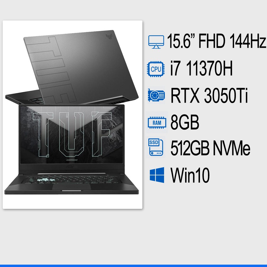 LAPTOP ASUS TUF DASH F15 FX516PE-HN005T CHÍNH HÃNG