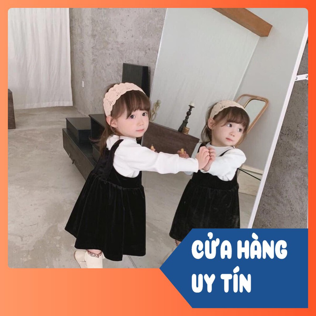 VÁY YẾM NHUNG XÒE KÈM ÁO PULL BÉ GÁI