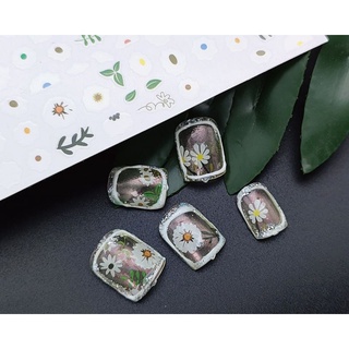 Hình dán móng tay nails sticker 3d xinh xắn in hình hoa lá nhiều mẫu