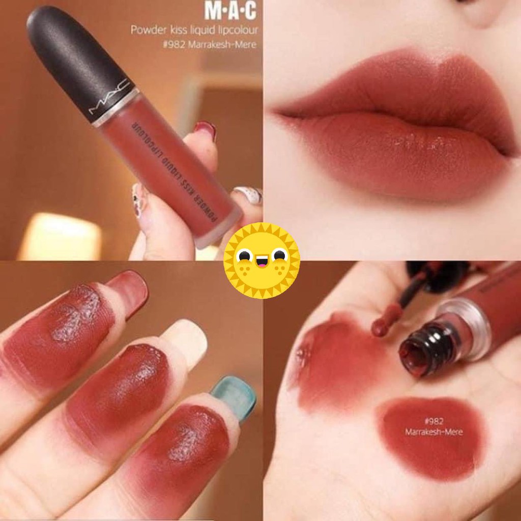 Son kem MAC powder kiss liquid lipcolour màu 982 Marrakesh mere