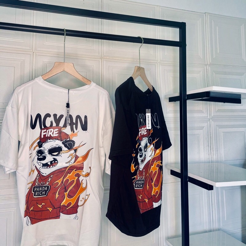 [2Buffalo] Áo thun Unisex, Áo thun nam nữ tay ngắn Rich Panda co giãn 4 chiều vải spandex form oversize mát mẻ | BigBuy360 - bigbuy360.vn