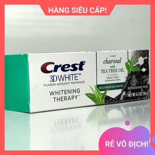 [100% USA] [Mới Nhất] Kem Đánh Răng Crest 3D White Charcoal TEA TREE OIL 116gr An Toàn Sạch Răng - Phước Hàng Chuẩn