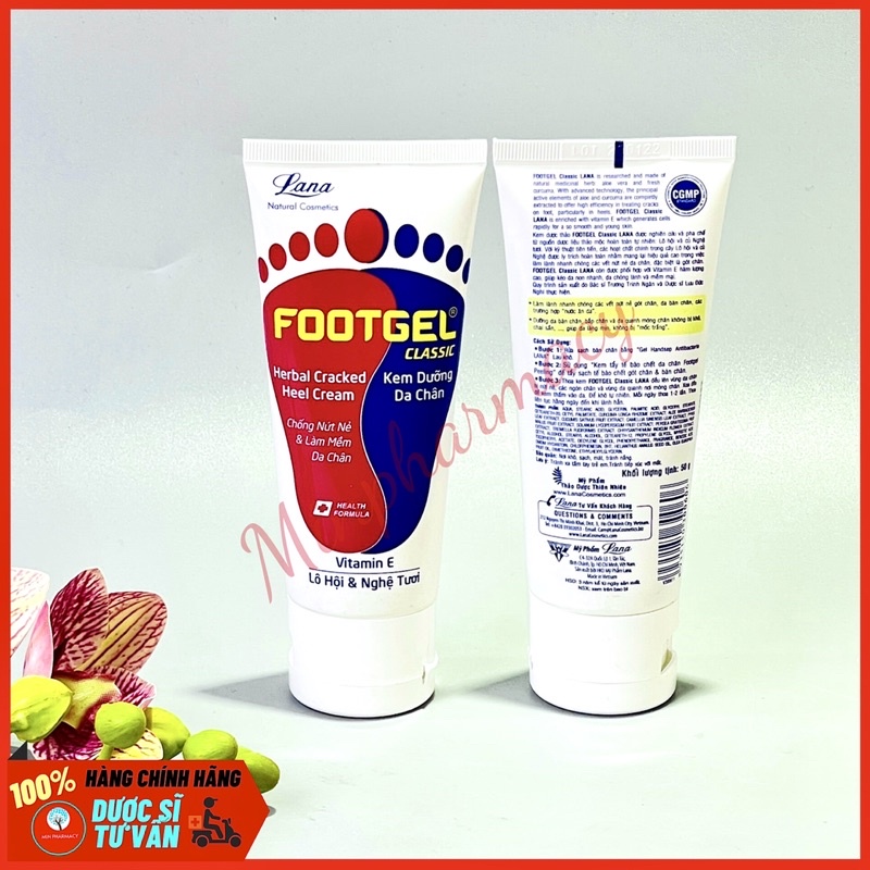 Kem Dưỡng Da Chân FOOTGEL Classic Lanna Giảm nứt nẻ gót chân 50g - Minpharmacy