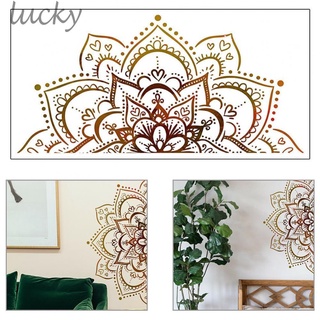 Lucky~Lotus Flower Wall Sticker Boho Wall Decar Mandala Wall Decals Yoga Studio Decals#lucky888