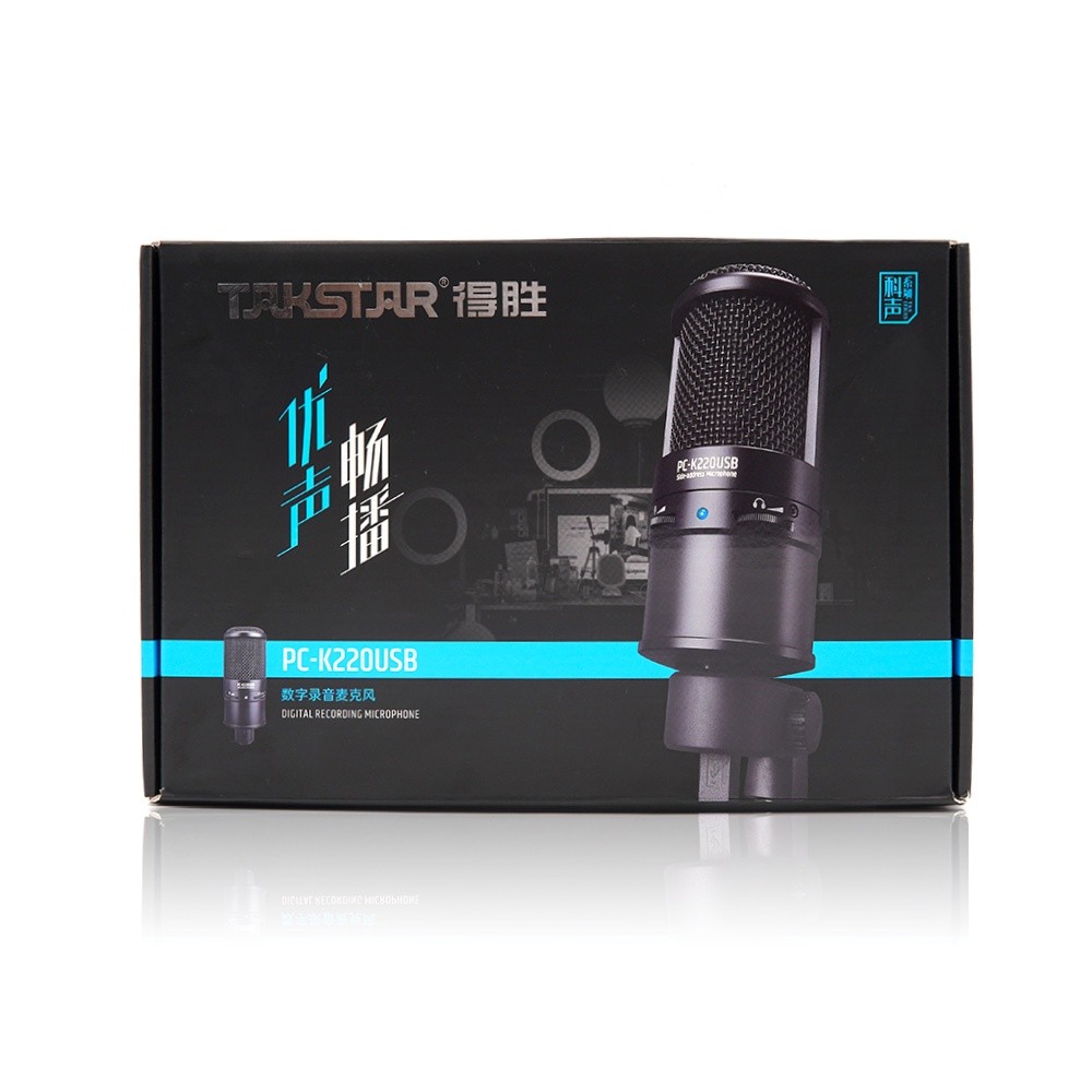 Mic thu âm Takstar PC-K220USB chuyên nghiệp dùng cho máy tính, chơi game, thu âm lồng tiếng bài giảng [BẢO HÀNH] 1 năm