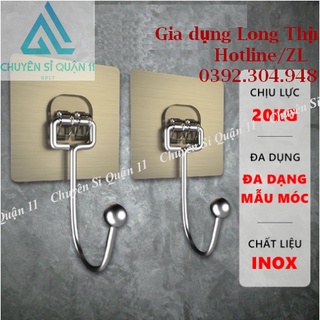 Móc inox dán tường chịu lực 15kg móc treo đồ nặng dán tường chất lượng cao