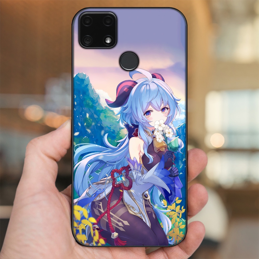 Ốp lưng Realme C25 viền đen in hình Ganyu Genshin Impact