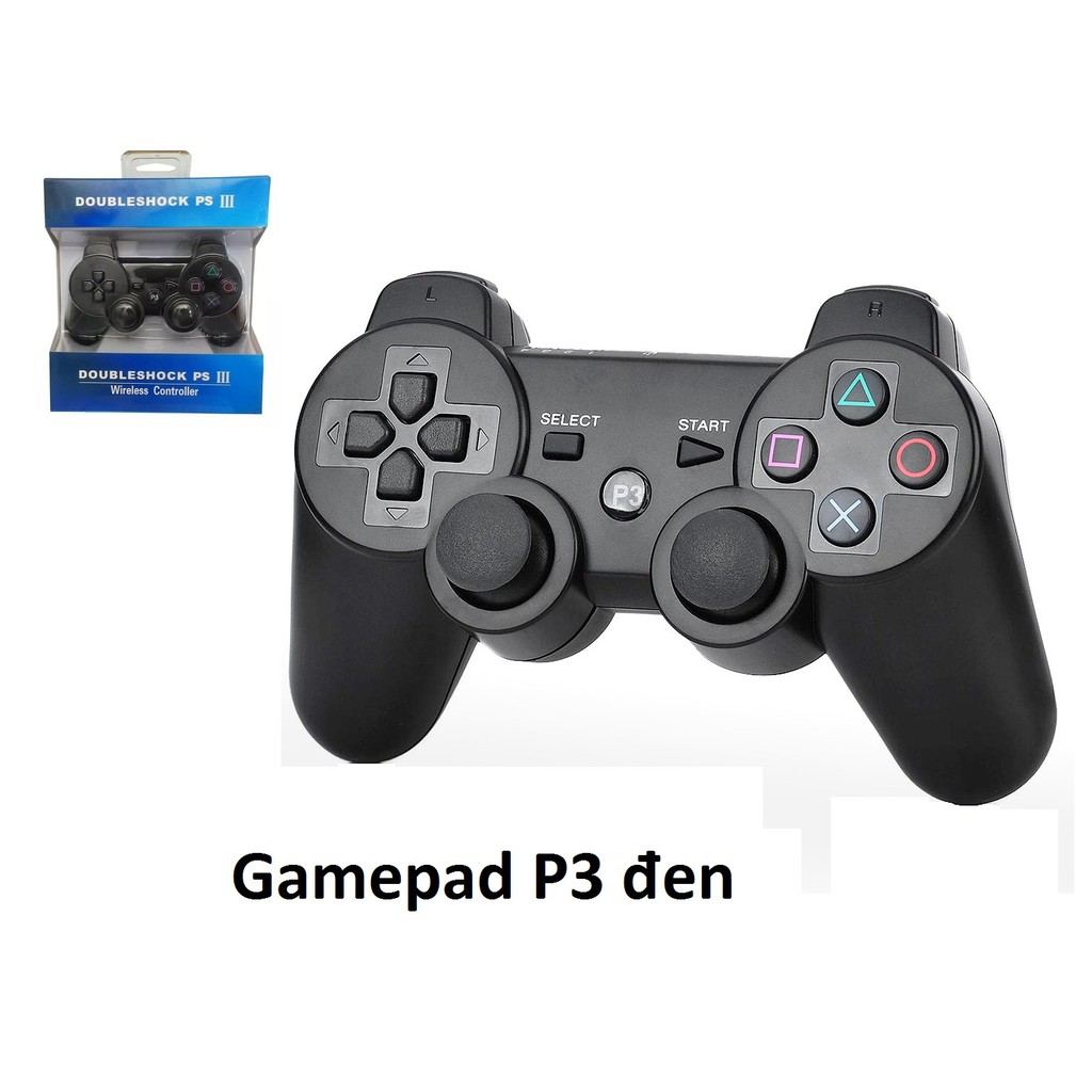 TAY CẦM CHƠI GAME TAY BẤM GAMEPAD P3 MÀU ĐEN KHÔNG DÂY