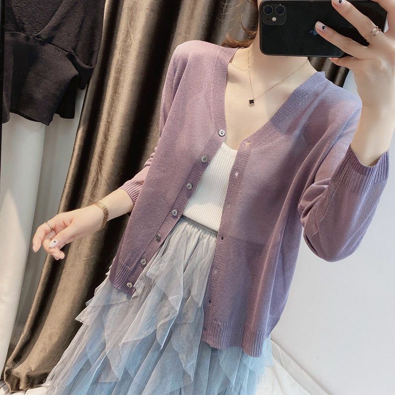 áo khoác nữ cardigan áo khoác len mỏng sexy cá tính