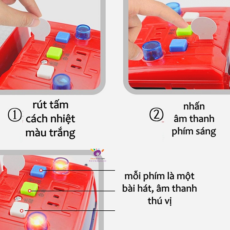 Xe cứu hỏa phun nước loại to đèn và nhạc 1:16