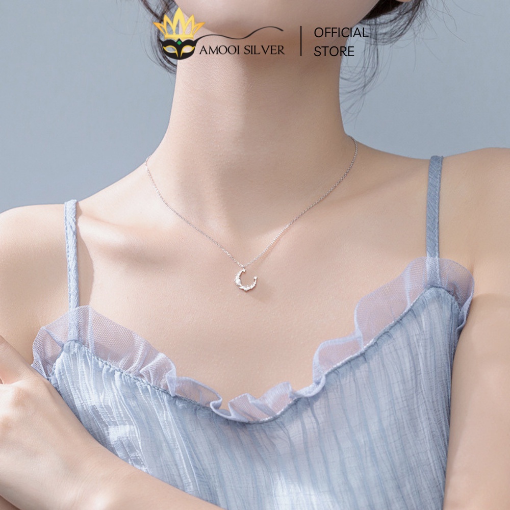 Dây chuyền bạc S925 mặt trăng - Amooi Silver AD03