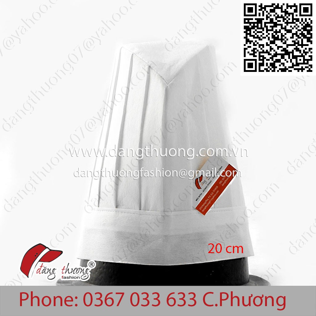 [SHIP HOẢ TỐC ] [CÓ SẴN] COMBO 5 NÓN - Mũ nón đầu bếp giấy - vải không dệt cao 30 cm 25 cm 20 cm