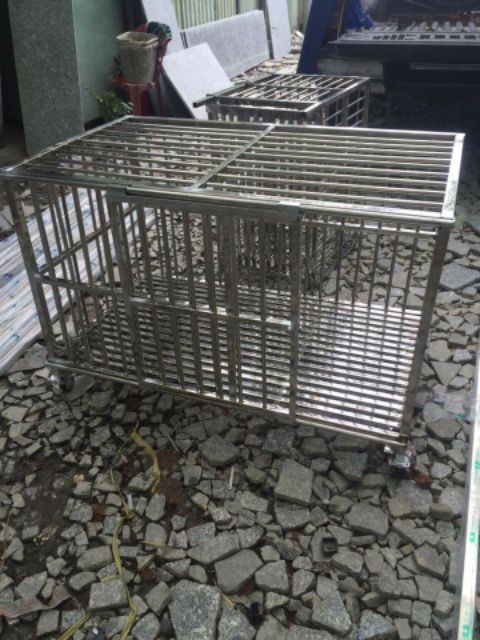 CHUỒNG CHÓ INOX 70*120*80
