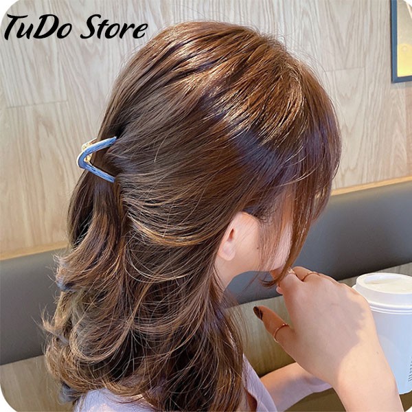 Kẹp Tóc Hình Tam Giác Bằng Kim Loại Kiểu Hàn Quốc Thời Trang KT2