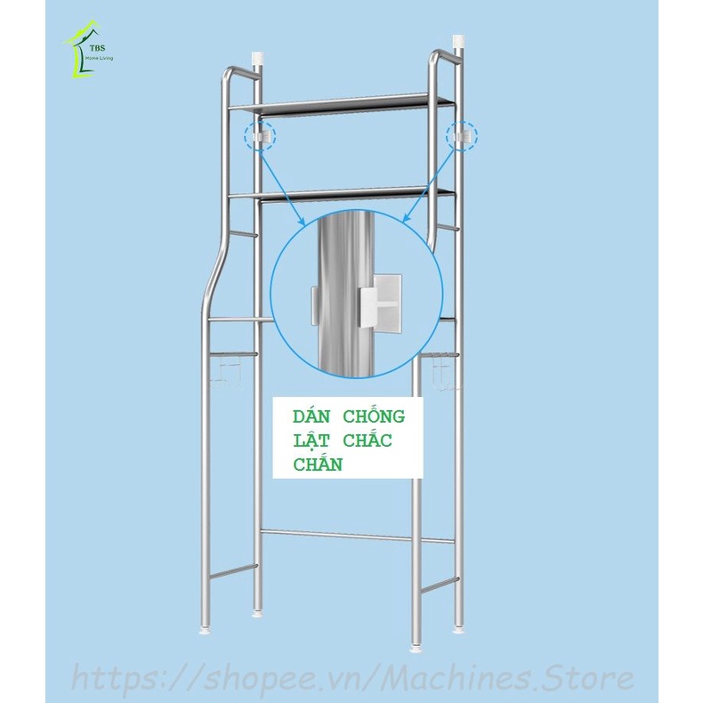 Kệ Bồn Cầu Chất Liệu INOX 304 Cao Cấp Để Đồ Nhà Tắm