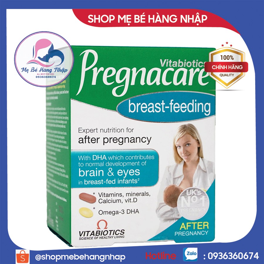 Vitamin tổng hợp cho mẹ sau sinh Pregnacare Breast feeding Bú Anh