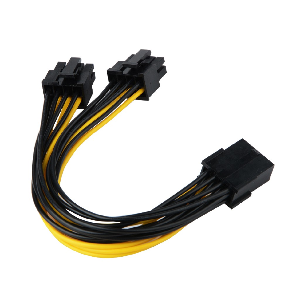 Cáp nguồn chuyển tiếp PCI-E 8 Pin sang 2 đầu 6+2 pin