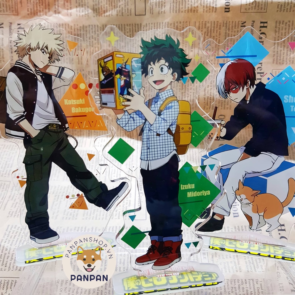 Mô Hình Standee Anime Học Viện Siêu Anh Hùng Đồ Thường ngày - My Hero Academia  Bakugo Izuku Shoto