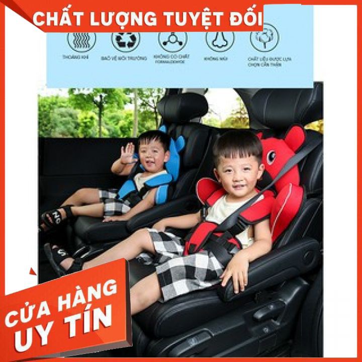 GHẾ NGỒI CHO BÉ TRÊN XE HƠI, XE Ô TÔ, GIỮ BÉ NGỒI AN TOÀN CHẤT VẢI MỀM MỊN ÊM