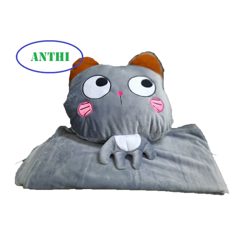 Chăn gối văn phòng 3 trong 1 hình thú