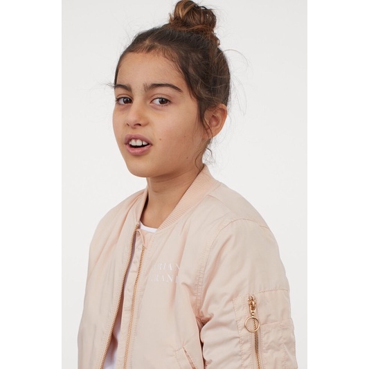 Áo Bomber Bé Gái ArianaGrande Be Nude HaM