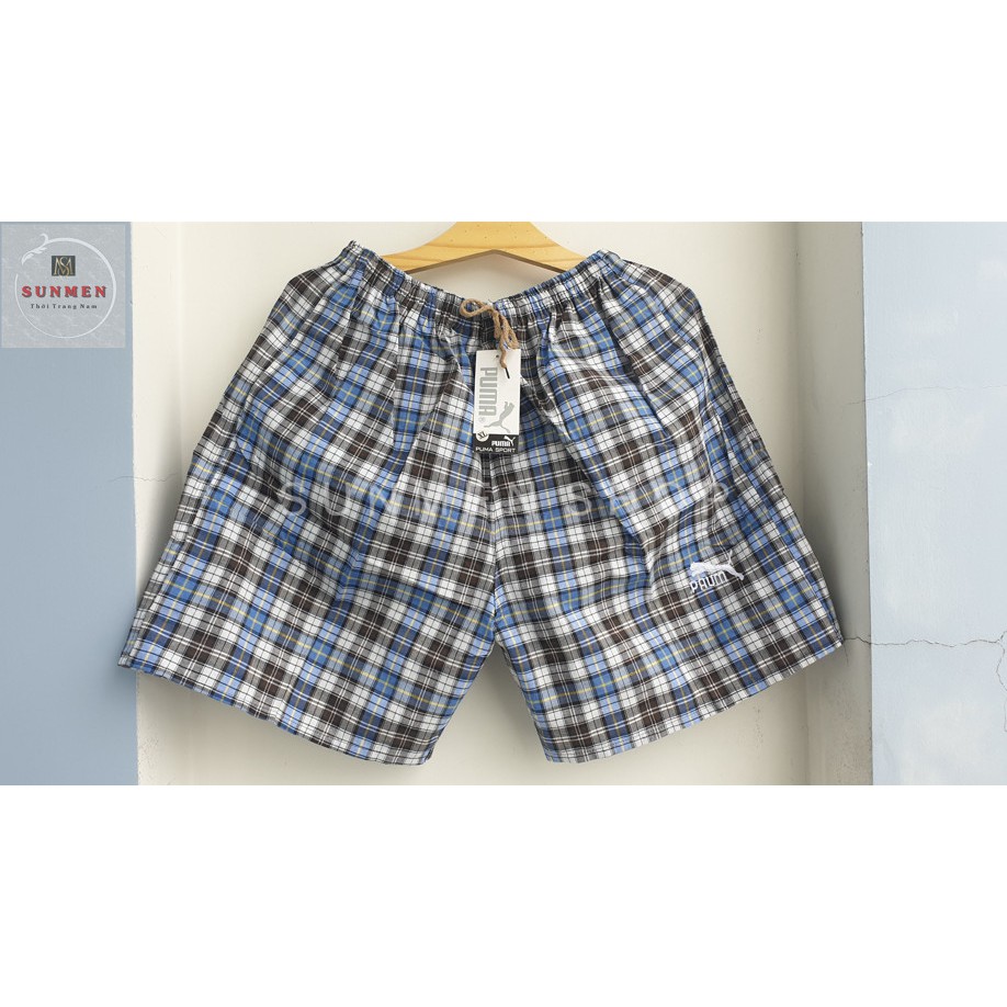 [HCM]Quần Đùi Nam Kaki Sọc Caro Mặc Mát SUNMEN Đủ Màu Size Từ 50 - 80kg
